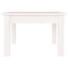 Elegant White Coffee Table 45x45 cm - Solid Pine Wood