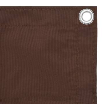 Brown Balcony Screen 75x400 cm - Waterproof Oxford Fabric