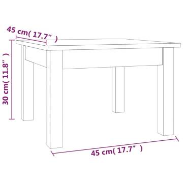 Elegant White Coffee Table 45x45 cm - Solid Pine Wood