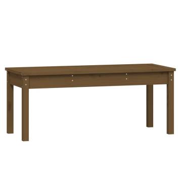 Honey Brown Solid Wood Garden Bench - 109x44x45 cm