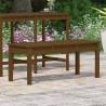 Honey Brown Solid Wood Garden Bench - 109x44x45 cm