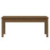 Honey Brown Solid Wood Garden Bench - 109x44x45 cm