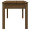 Honey Brown Solid Wood Garden Bench - 109x44x45 cm