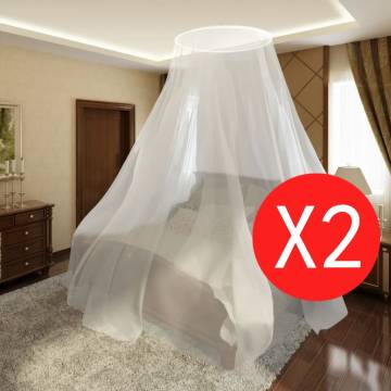 Mosquito Net Set - 2 Pcs Round Canopy 56x325x230 cm