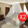 Mosquito Net Set - 2 Pcs Round Canopy 56x325x230 cm