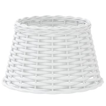 Charming White Wicker Lamp Shade Ø38x23 cm - Hipomarket