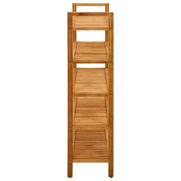 5-Shelf Shoe Rack in Solid Oak - Compact & Stylish | Hipomarket