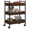 Vintage Kitchen Trolley Brown Oak - 50x30x70 cm | Hipo Market