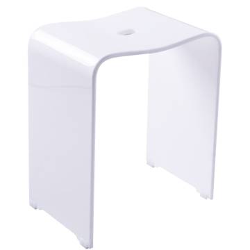 RIDDER Trendy White Bathroom Stool - Comfort & Safety