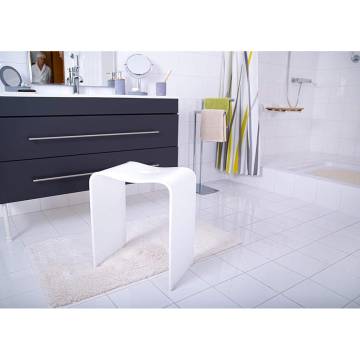 RIDDER Trendy White Bathroom Stool - Comfort & Safety