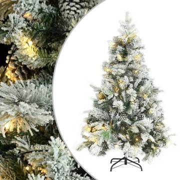 Pre-lit Christmas Tree 150cm with Snow & Cones | HipoMarket