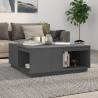 Elegant Grey Coffee Table - Solid Pine Wood 100x101 cm