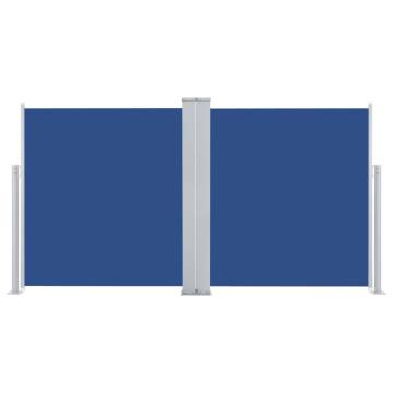 Retractable Side Awning Blue 117x600 cm - Stylish Privacy Solution