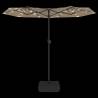 Double-Head Parasol with LEDs - Taupe 316x240 cm | HipoMarket