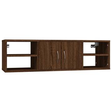 Wall Shelf Brown Oak - Engineered Wood 102x30x29 cm