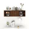 Wall Shelf Brown Oak - Engineered Wood 102x30x29 cm