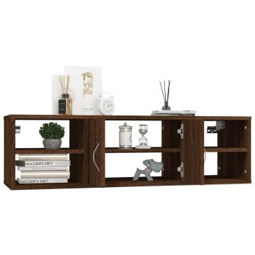 Wall Shelf Brown Oak - Engineered Wood 102x30x29 cm