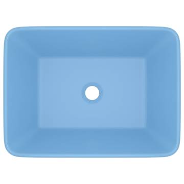 Luxury Matt Light Blue Wash Basin | Stylish Ceramic Design