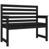 Garden Bench Black - Solid Pine Wood for Outdoor Relaxation