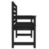 Garden Bench Black - Solid Pine Wood for Outdoor Relaxation