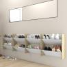 Wall Shoe Cabinets 4 pcs White & Sonoma Oak | Hipomarket