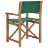 Director's Chair in Solid Teak Wood - Green | Hipo Market