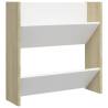 Wall Shoe Cabinets 4 pcs White & Sonoma Oak | Hipomarket