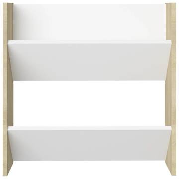 Wall Shoe Cabinets 4 pcs White & Sonoma Oak | Hipomarket