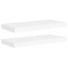 Floating Wall Shelves - Stylish 2 pcs White MDF Display Shelves