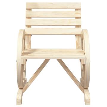 Solid Wood Fir Garden Chair - 58x58x78.5 cm | Hipo Market