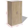 Stylish Shoe Cabinet with 7 Shelves - Oak Finish | HipoMarket