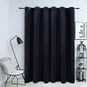 Blackout Curtain with Metal Rings Velvet Black 290x245 cm Colour black Quantity in Package 1 