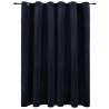 Blackout Velvet Curtain with Rings - Black 290x245 cm | HipoMarket