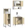 3 Piece Sonoma Oak Bathroom Furniture Set - Stylish & Space-Saving