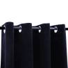 Blackout Velvet Curtain with Rings - Black 290x245 cm | HipoMarket