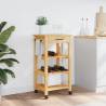 Kitchen Trolley MONZA - Solid Pine Wood Storage | HipoMarket UK