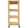 Kitchen Trolley MONZA - Solid Pine Wood Storage | HipoMarket UK