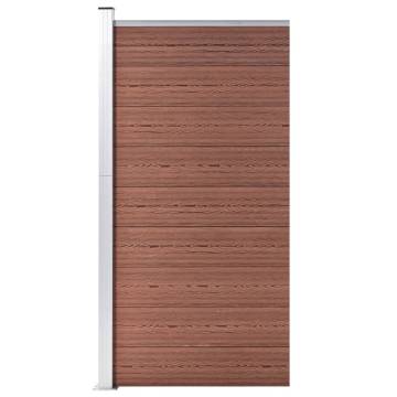 Fence Panel WPC 95x186 cm Brown - Durable Garden Barrier