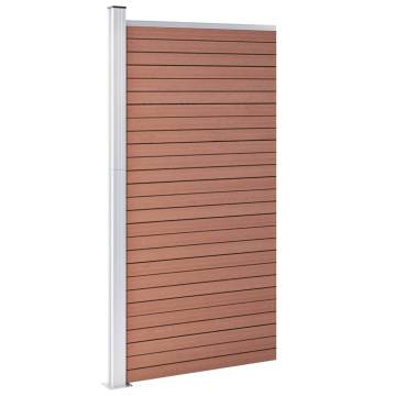 Fence Panel WPC 95x186 cm Brown - Durable Garden Barrier