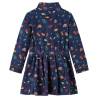 Kids' Dress with Long Sleeves Navy 128 - Affordable Kidswear