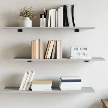 Wall Shelves Set - 4 Grey Sonoma Storage Options - HipoMarket