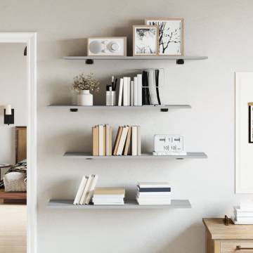 Wall Shelves Set - 4 Grey Sonoma Storage Options - HipoMarket