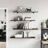 Stylish Brown Oak Wall Shelves - 4 pcs | HipoMarket UK