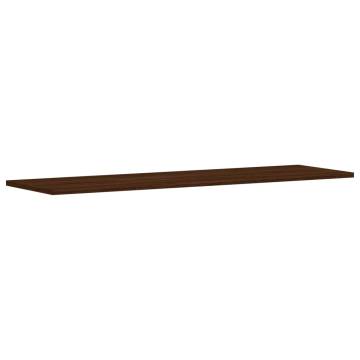 Stylish Brown Oak Wall Shelves - 4 pcs | HipoMarket UK