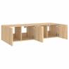 TV Wall Cabinets with LED Lights - 2 pcs Sonoma Oak