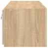 TV Wall Cabinets with LED Lights - 2 pcs Sonoma Oak