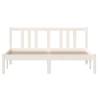 White Solid Wood Bed Frame 140x200 cm - Modern & Sturdy