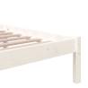 White Solid Wood Bed Frame 140x200 cm - Modern & Sturdy