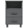 HAMAR Dark Grey Bedside Cabinets - 2 pcs | Solid Wood Furniture