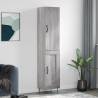 Highboard Grey Sonoma 34.5x34x180 cm Engineered Wood Colour grey sonoma Quantity in Package 1 Model 1 wood door 